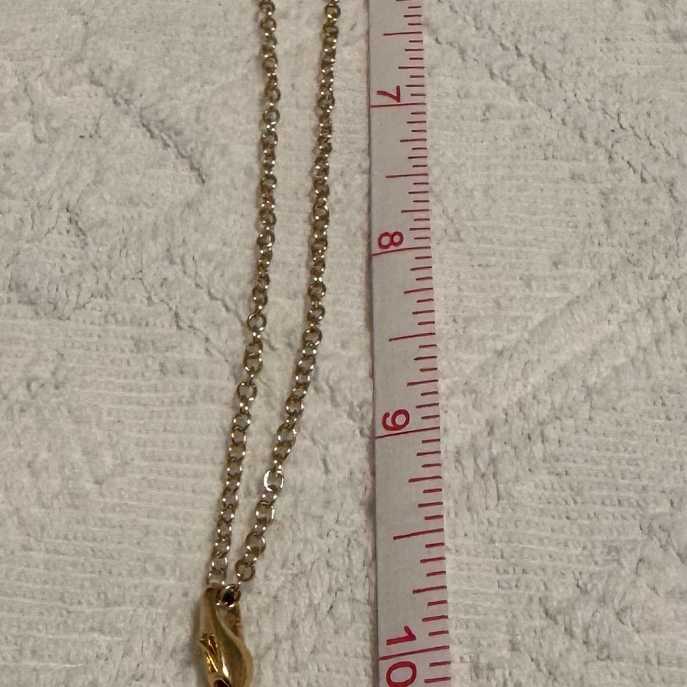 Necklace - gold tone cuckoo clock pendant necklace - gently used - 20” - Picture 6 of 6